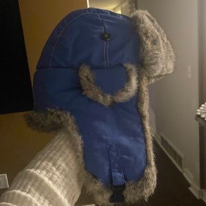 Mad Bomber Blue Fur Hat